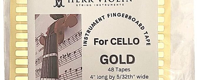 Premium Gold Fingerboard Tape for Cello