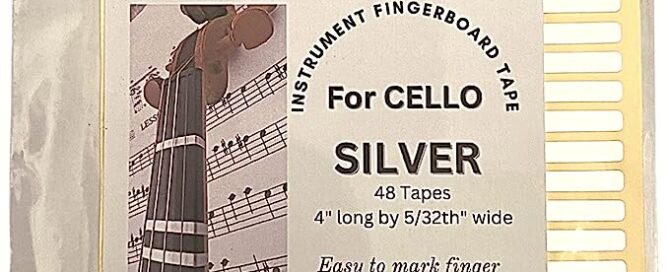 Silver Fingerboard Tape for Cello